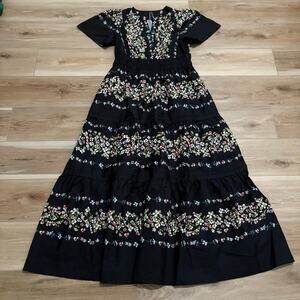 Anthropologie Somerset Maxi Dress Black Floral M